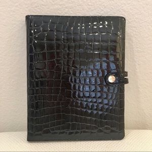 “Newbury” Croc Embossed Black iPad Case by ABAS